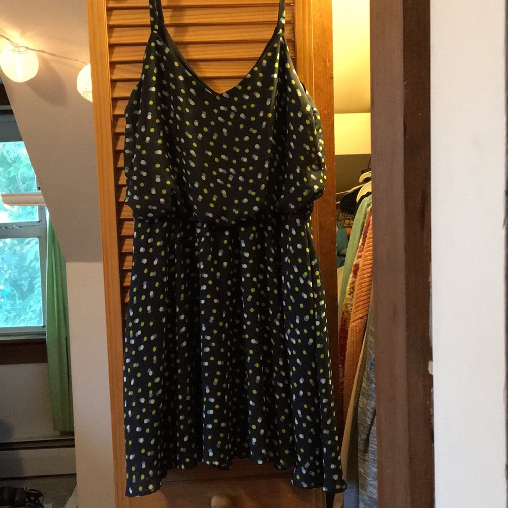 Black polka dot dress size S